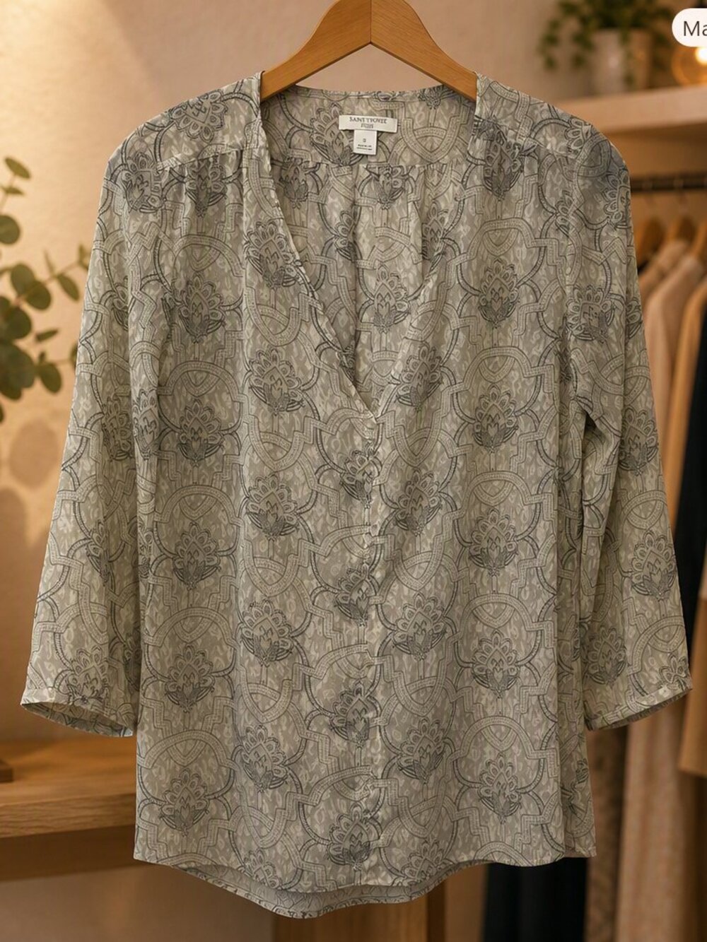 Saint Tropez West Sheer Blouse Size Small